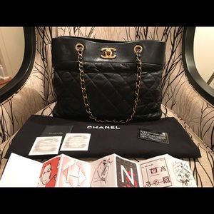 Chanel Soft Elegance Tote Black brushed GHW